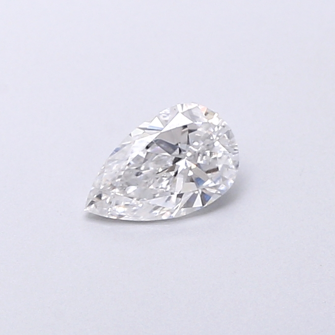 Actual 0.27 carat E Pear lab-grown diamond