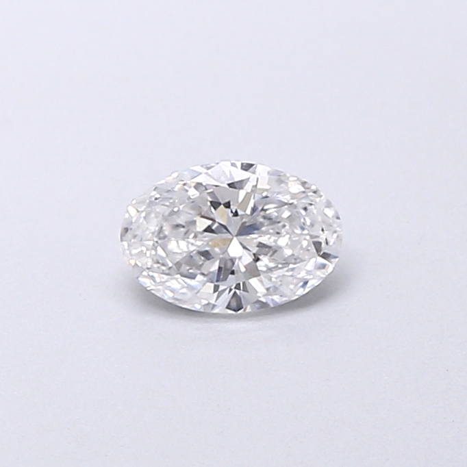 Actual 0.32 carat E Oval lab-grown diamond