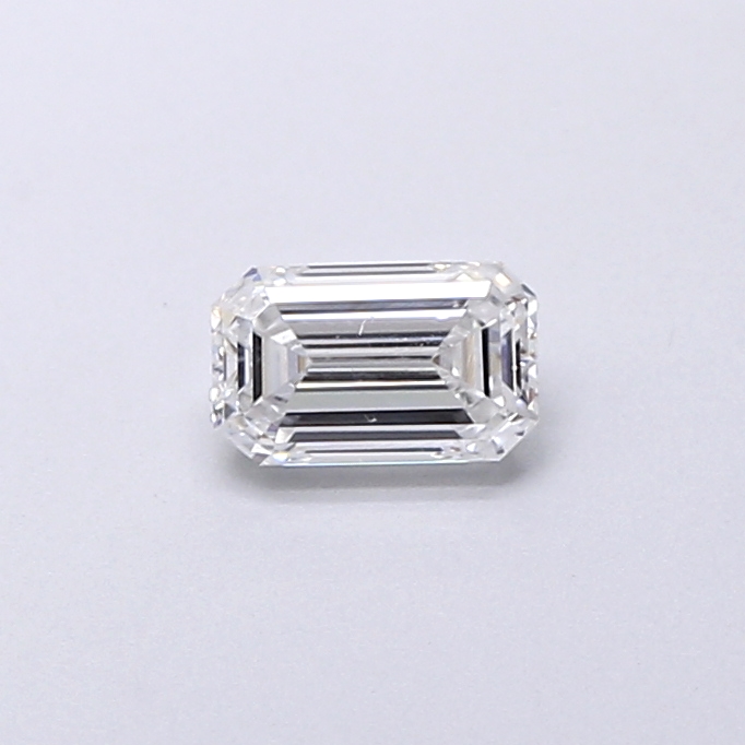 Actual 0.38 carat E Emerald lab-grown diamond