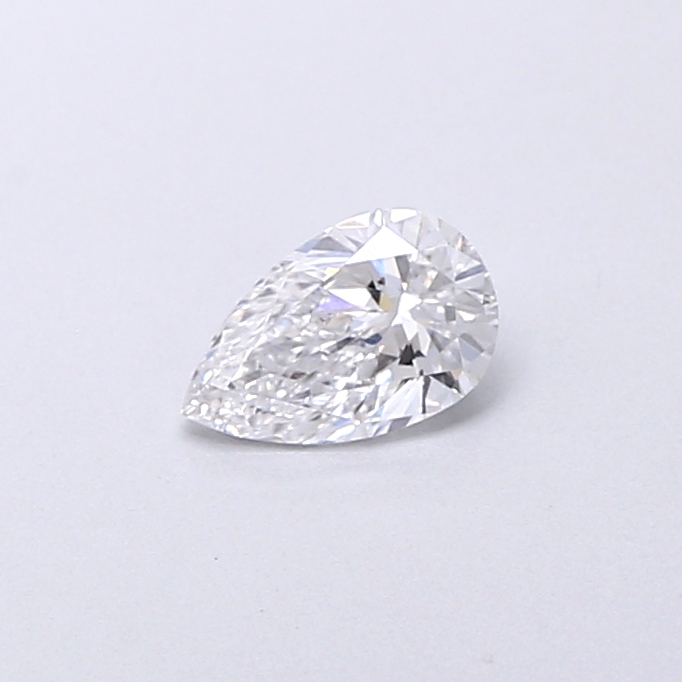 Actual 0.29 carat D Pear lab-grown diamond