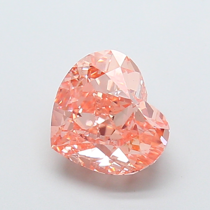 3.06 ct Orange (Intense) VS2 Heart Modified lab-grown diamond