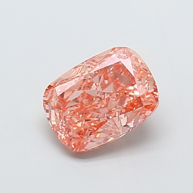 1.61 ct Pink (Intense) VS1 Cushion lab-grown diamond