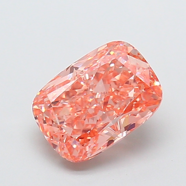 2.52 ct Pink (Vivid) VS2 Cushion lab-grown diamond