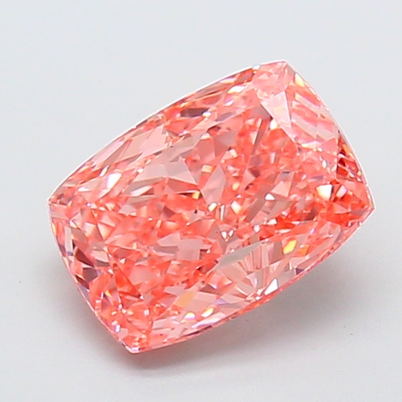 2.54 ct Pink (Vivid) VS1 Cushion lab-grown diamond