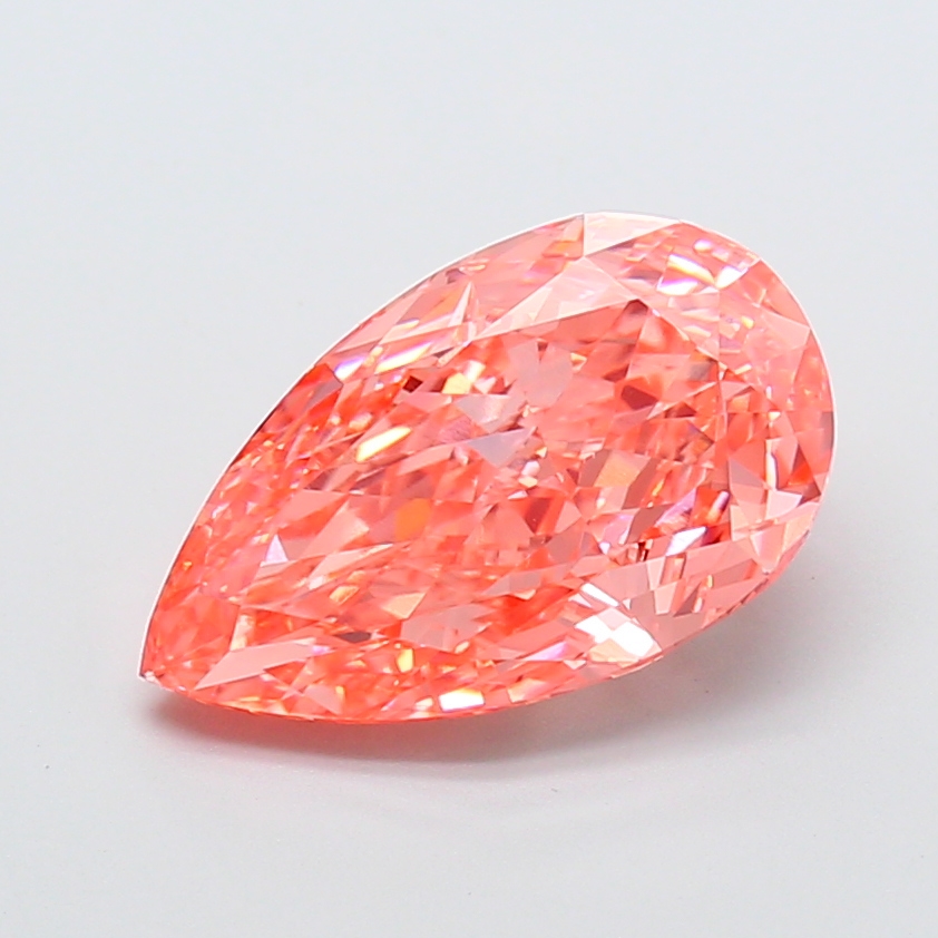 4.94 ct Pink (Vivid) VVS2 Pear Modified lab-grown diamond