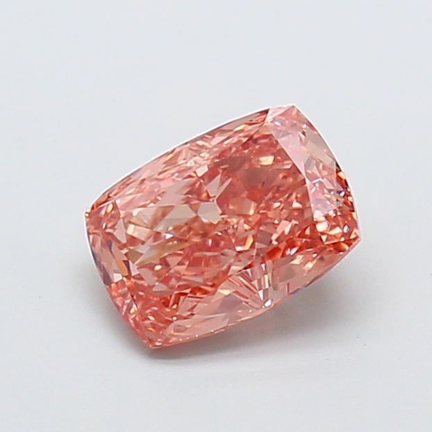 1.69 ct Pink (Intense) VS1 Cushion lab-grown diamond