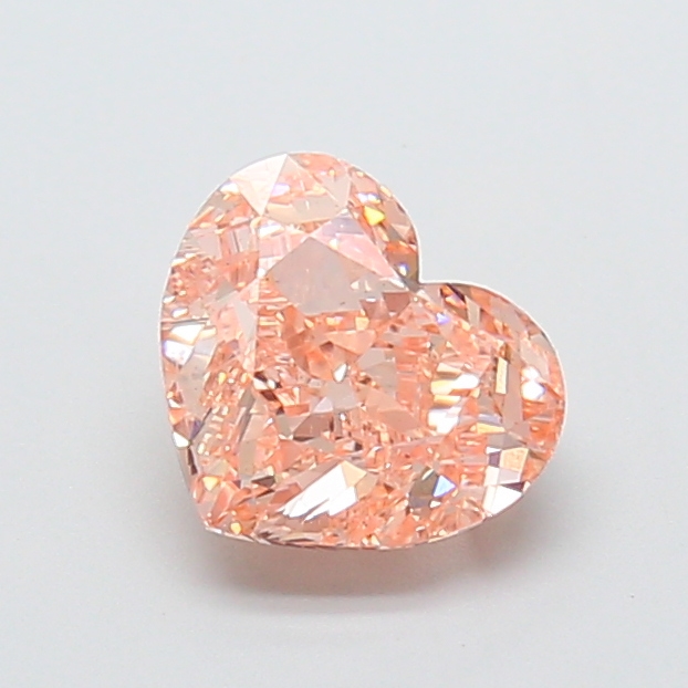 2.21 ct Orange (Intense) VS2 Heart Modified lab-grown diamond