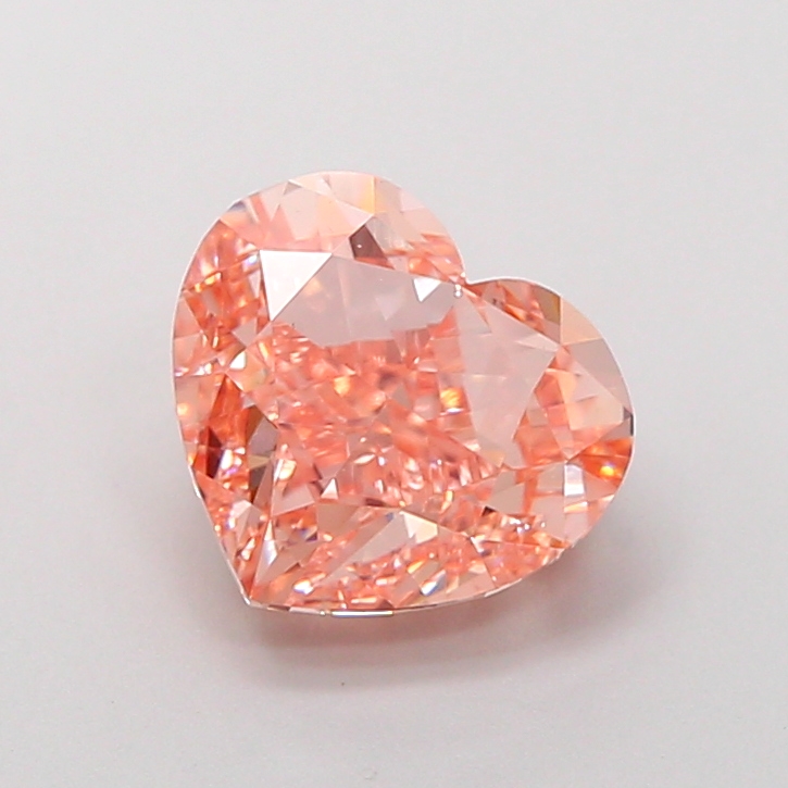 3.02 ct Orange (Intense) VS1 Heart Modified lab-grown diamond