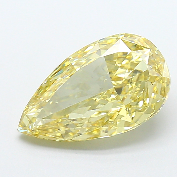 5.02 ct Pear Fancy Intense Yellow Lab-Grown Diamond
