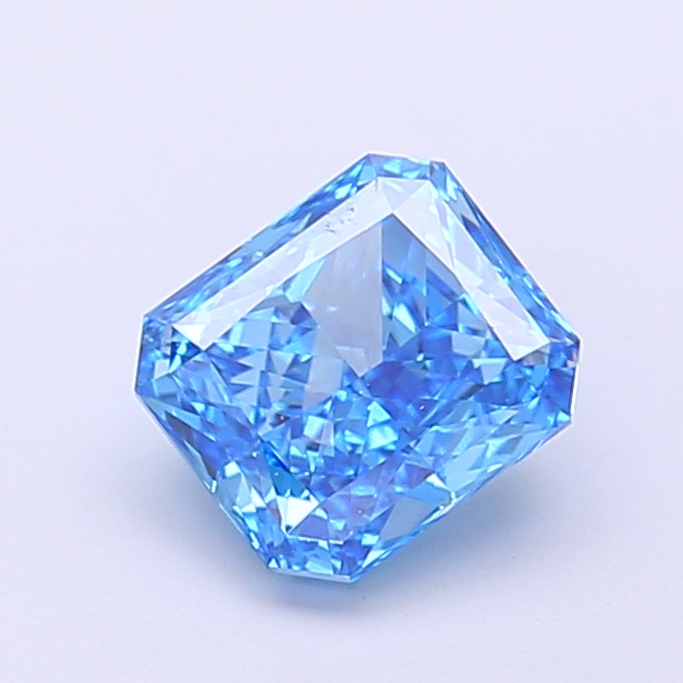1.01 ct Radiant Fancy Vivid Blue Lab-Grown Diamond