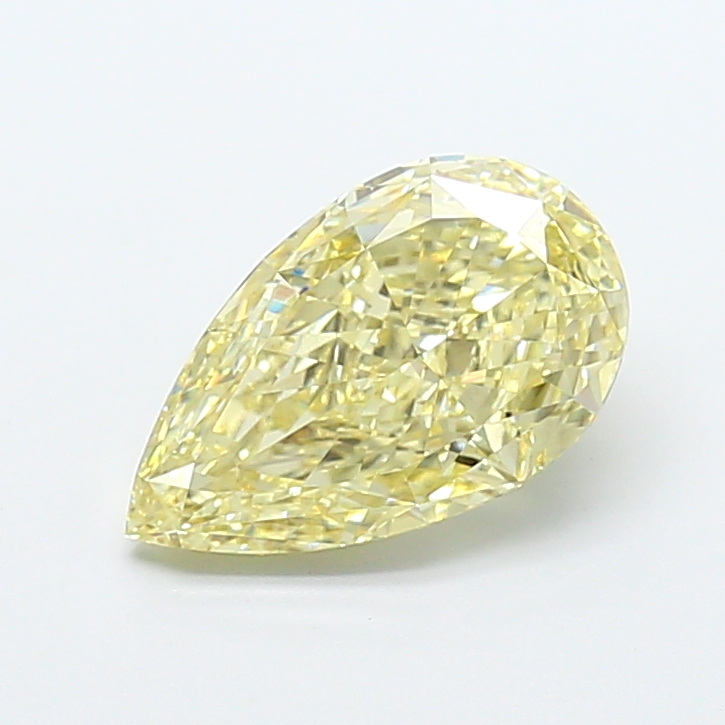 3.03 ct Pear Fancy Vivid Yellow Lab-Grown Diamond