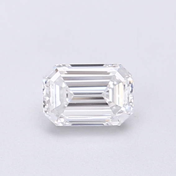 Actual 0.37 carat D Emerald lab-grown diamond