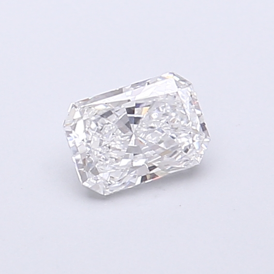 Actual 0.34 carat D Radiant lab-grown diamond