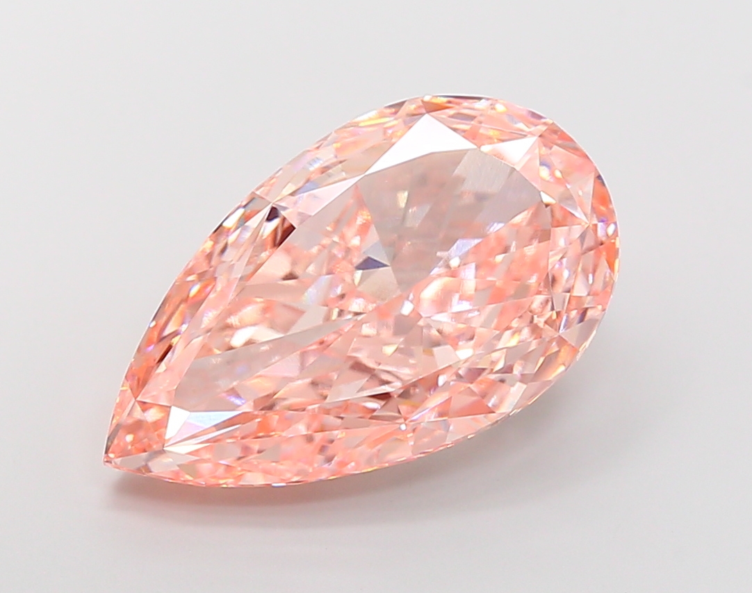 16.03 ct Pear Fancy Intense Pink Lab-Grown Diamond