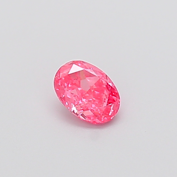 0.30 ct Oval Fancy Vivid Pink Lab-Grown Diamond