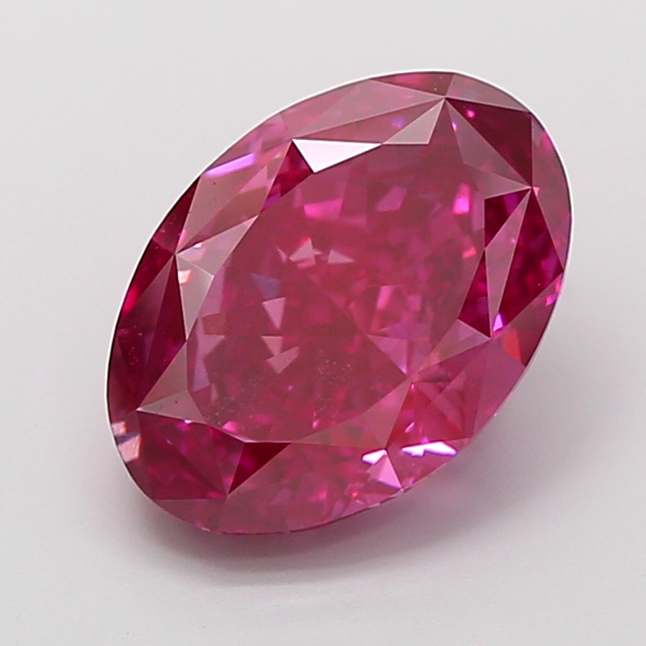 4.07 ct Oval Fancy Vivid Purple Lab-Grown Diamond