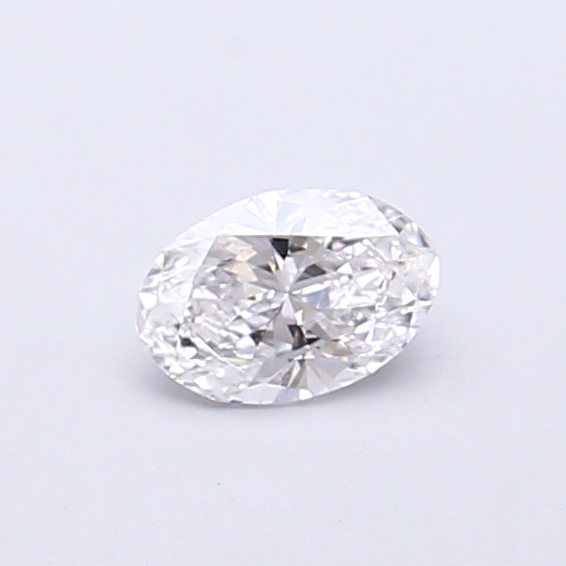 Actual 0.28 carat E Oval lab-grown diamond