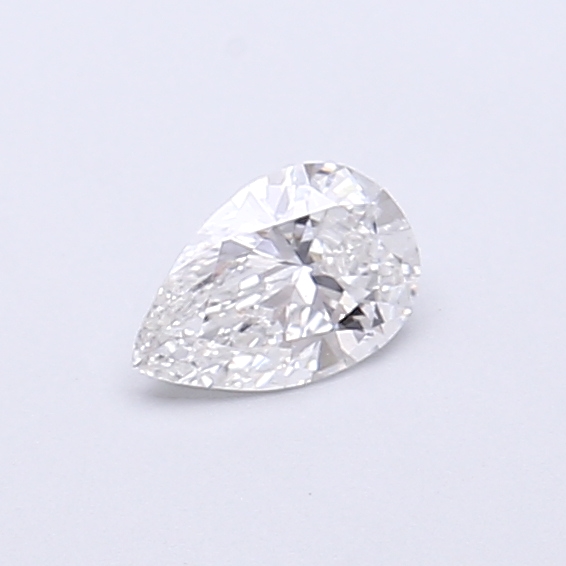 Actual 0.27 carat D Pear lab-grown diamond