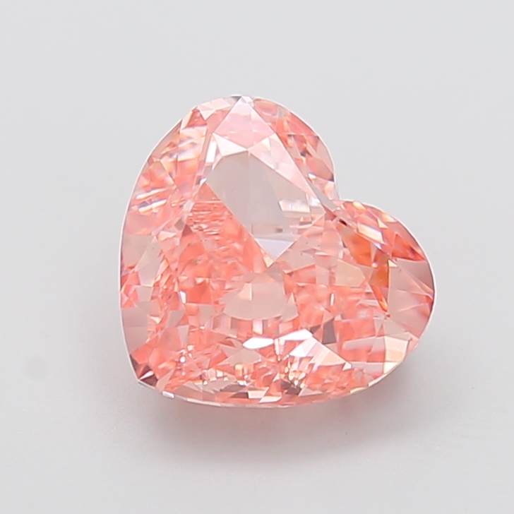 4.10 ct Pink (Intense) VS1 Heart Modified lab-grown diamond
