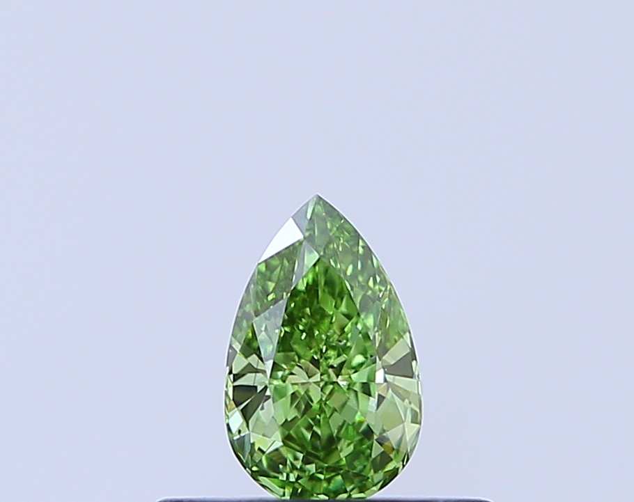 0.30 ct Pear Fancy Vivid Green Lab-Grown Diamond