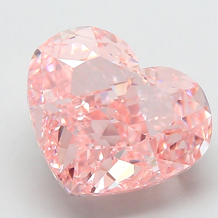 5.52 ct Pink (Intense) VS1 Heart Modified lab-grown diamond