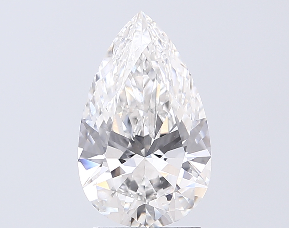 2.56 ct F VS2 Pear Brilliant lab-grown diamond