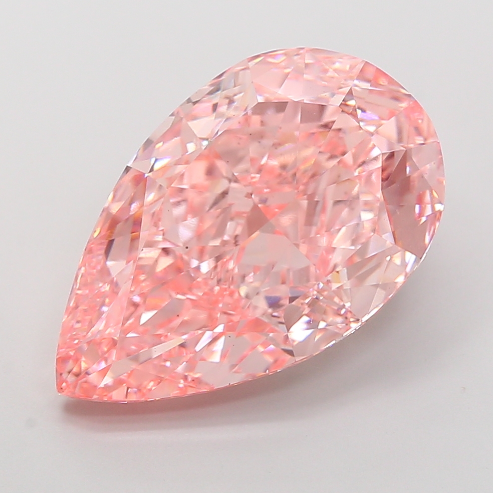 15.21 ct Pink (Vivid) VS1 Pear Modified lab-grown diamond