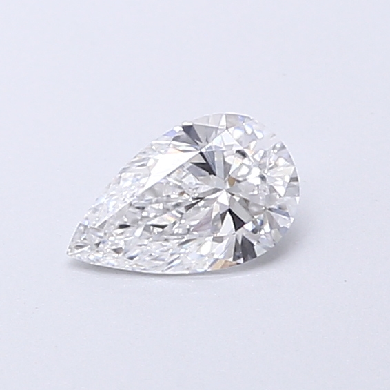Actual 0.27 carat D Pear lab-grown diamond