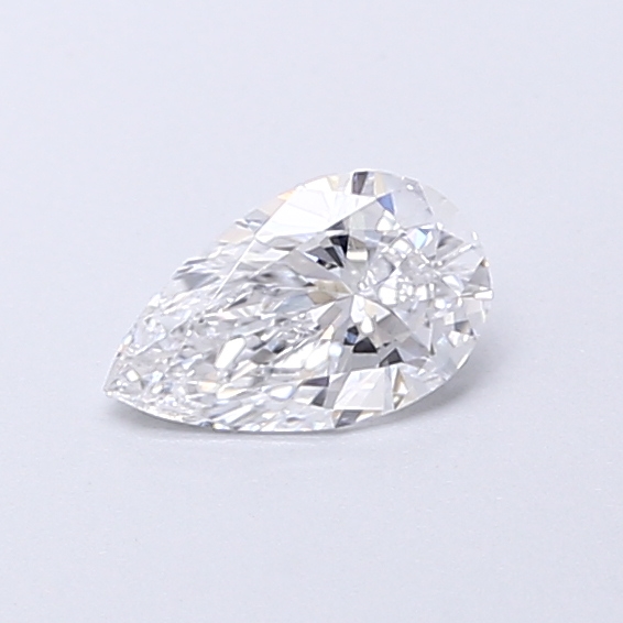 Actual 0.29 carat D Pear lab-grown diamond