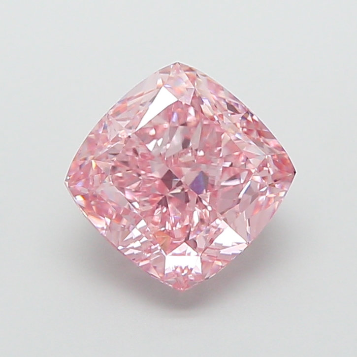 4.05 ct Pink (Intense) VS1 Square Cushion lab-grown diamond