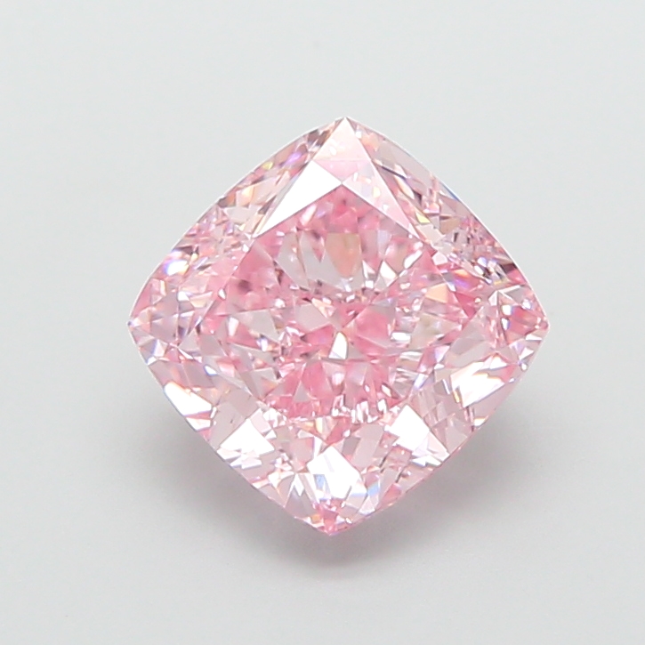 4.04 ct Pink (Intense) VVS2 Square Cushion lab-grown diamond
