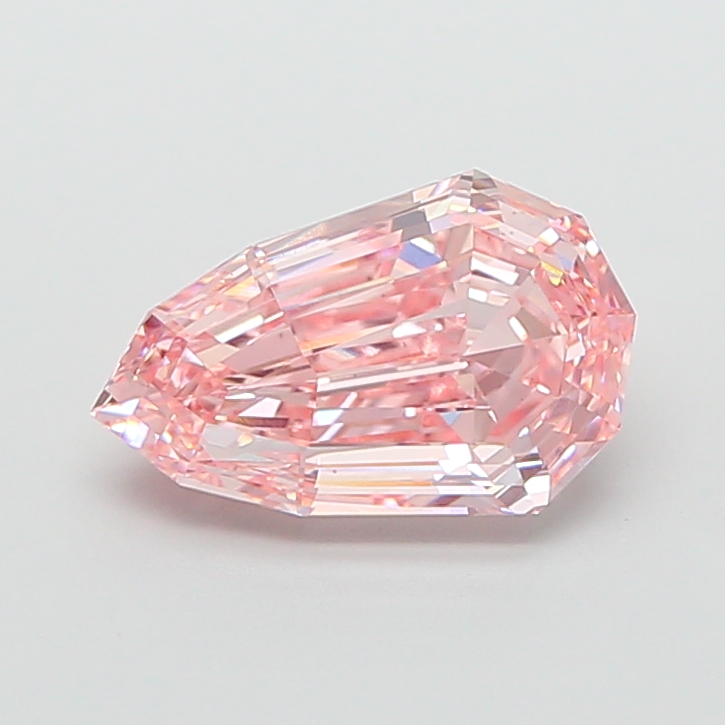 3.17 ct Pink (Intense) VS1 Modified Pear Step Cut lab-grown diamond