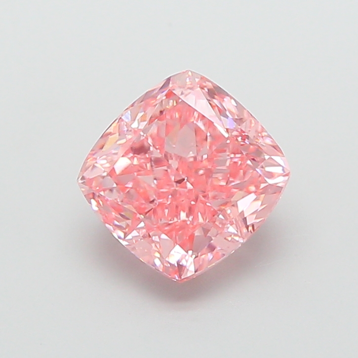 3.23 ct Pink (Vivid) VVS2 Square Cushion lab-grown diamond