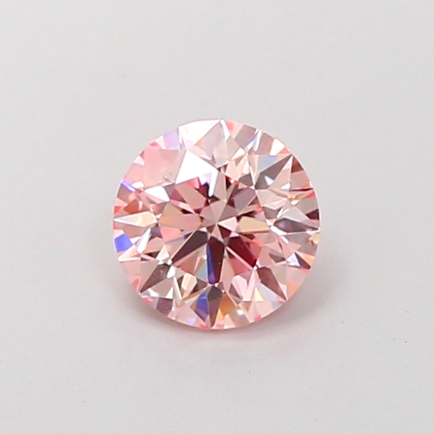 0.90 ct Round Fancy Vivid Pink Lab-Grown Diamond