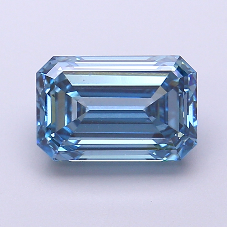 0.38 ct Emerald Fancy Vivid Blue Lab-Grown Diamond