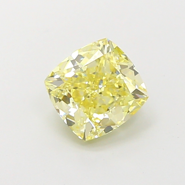 1.37 ct Cushion Fancy Light Yellow Lab-Grown Diamond