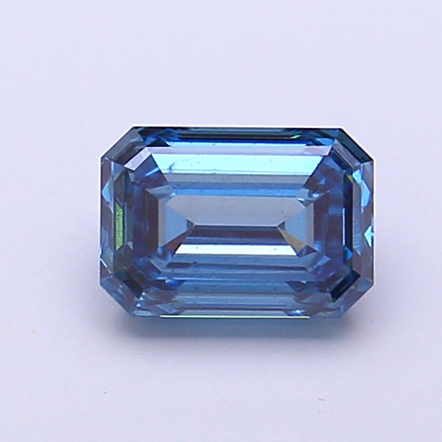 1.00 ct Emerald Fancy Vivid Blue Lab-Grown Diamond