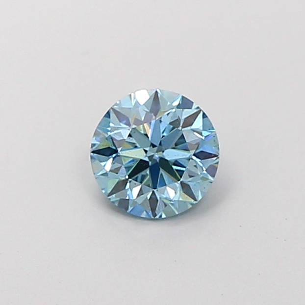 0.62 ct Round Fancy Vivid Blue Lab-Grown Diamond