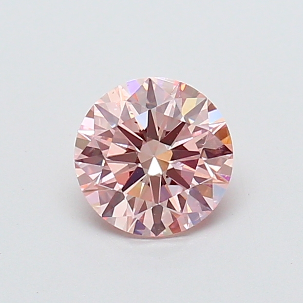 0.85 ct Round Fancy Vivid Pink Lab-Grown Diamond