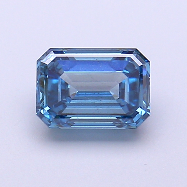 1.01 ct Emerald Fancy Vivid Blue Lab-Grown Diamond