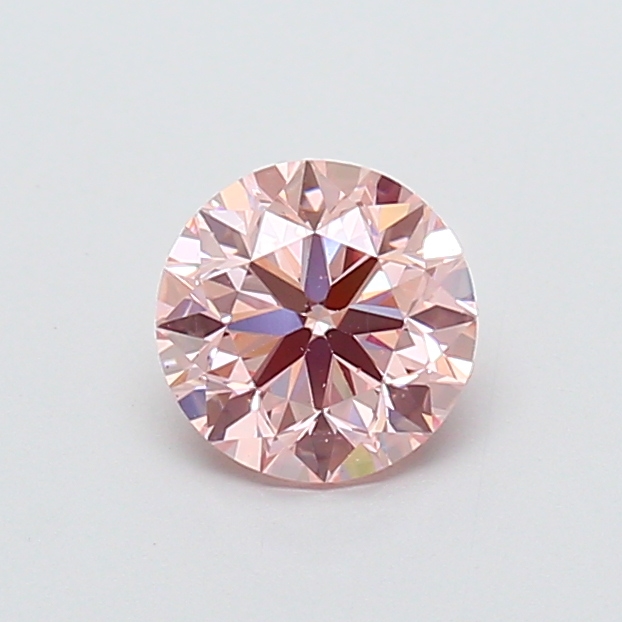 0.25 ct Round Fancy Vivid Pink Lab-Grown Diamond