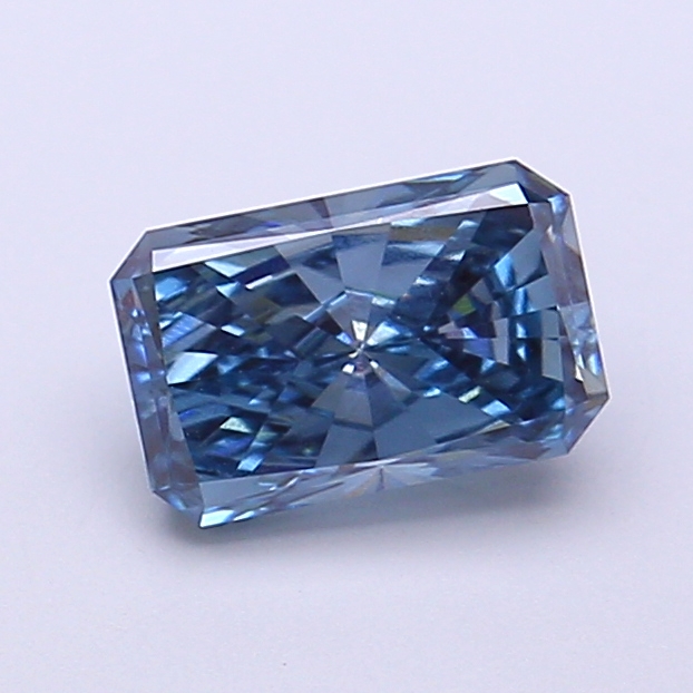 1.00 ct Radiant Fancy Vivid Blue Lab-Grown Diamond
