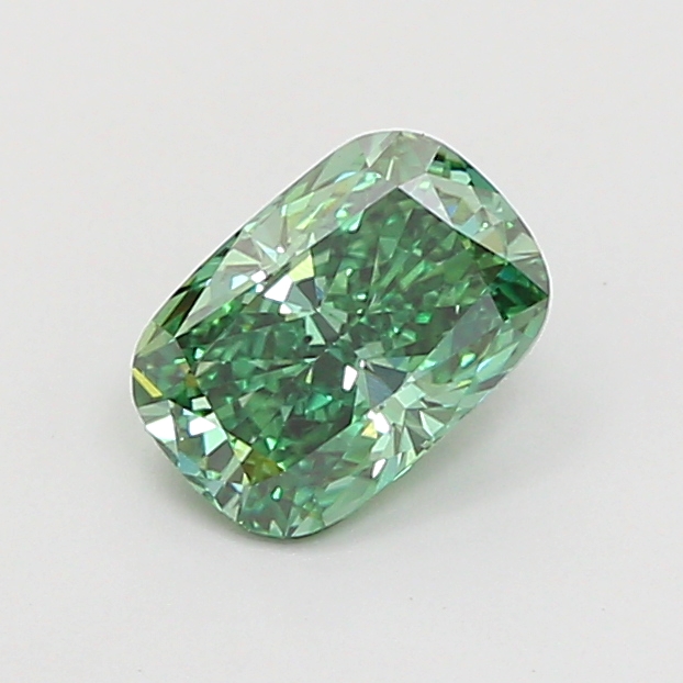 1.20 ct Cushion Fancy Vivid Green Lab-Grown Diamond