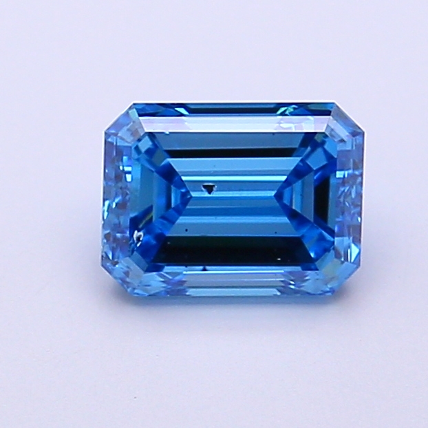 1.15 ct Emerald Fancy Vivid Blue Lab-Grown Diamond