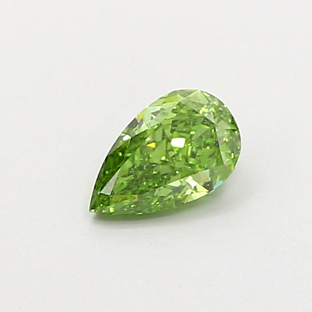 0.45 ct Pear Fancy Vivid Green Lab-Grown Diamond