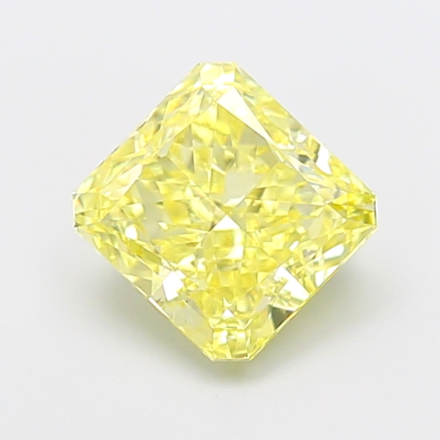 2.13 ct Yellow (Intense) VS2 Square Radiant lab-grown diamond