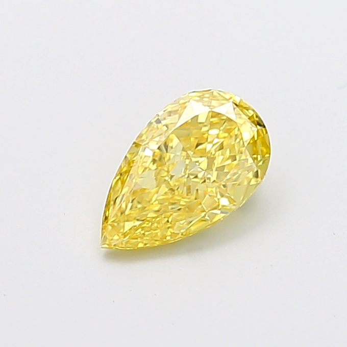 1.03 ct Pear Fancy Vivid Yellow Lab-Grown Diamond