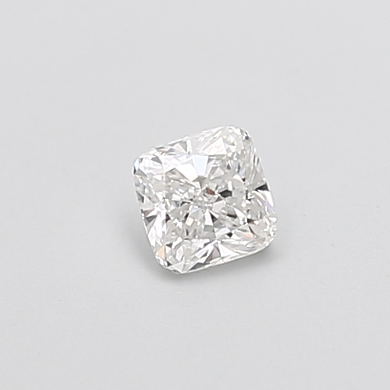 Actual 0.35 carat E Cushion lab-grown diamond