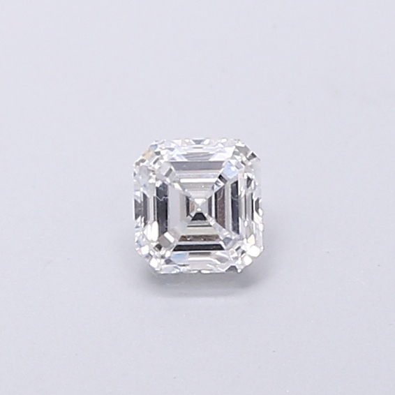 Actual 0.26 carat D Asscher lab-grown diamond
