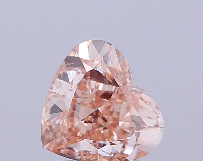 1.54 ct Brown (Fancy Light) VVS2 Heart Modified lab-grown diamond